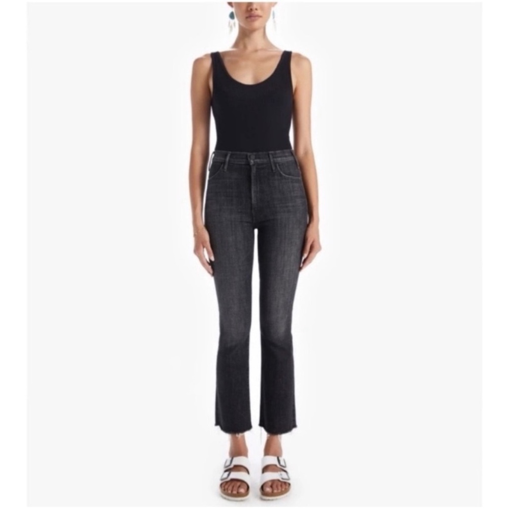 MOTHER The Hustler Ankle Fray Sharing Secrets Jeans Grey size 31